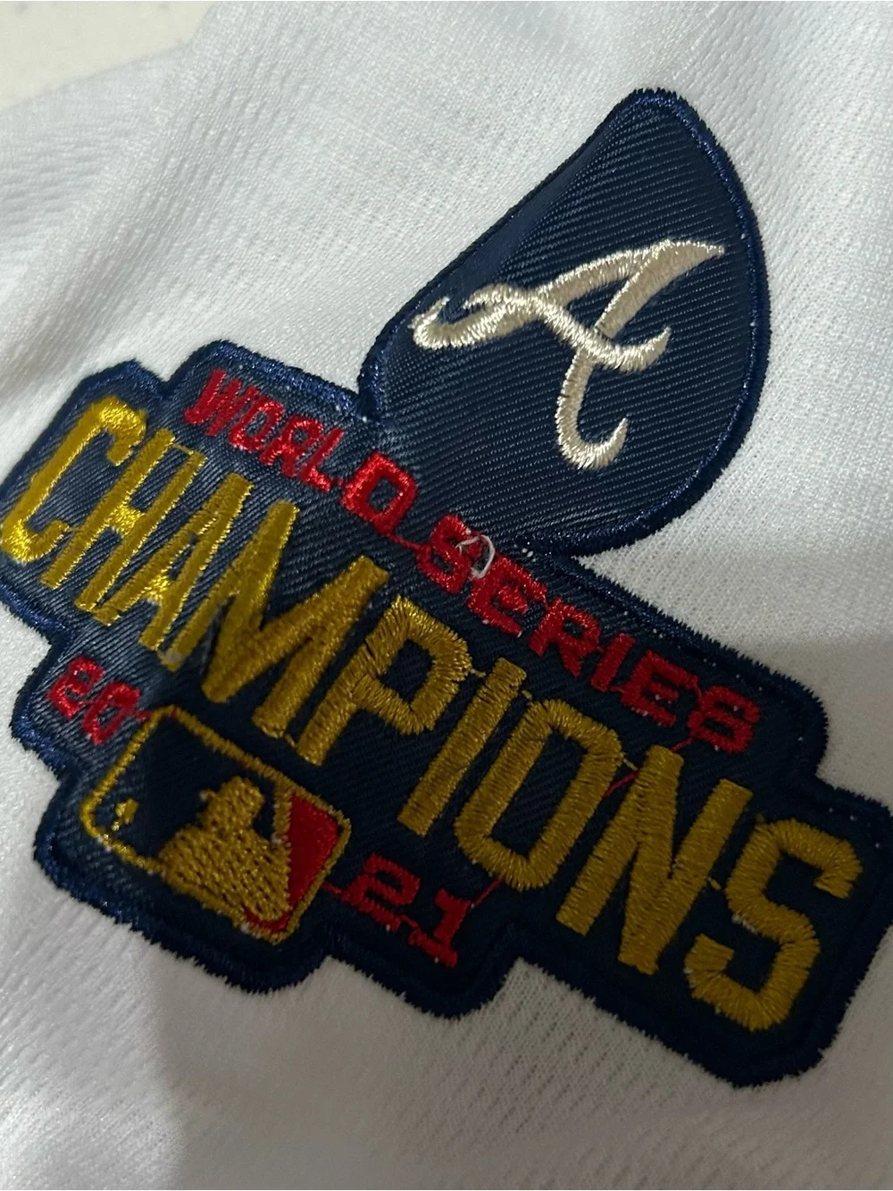 Nike 2021 World Series Champions Gold Jersey Atlanta Braves Ronald Acuña Jr. XL
